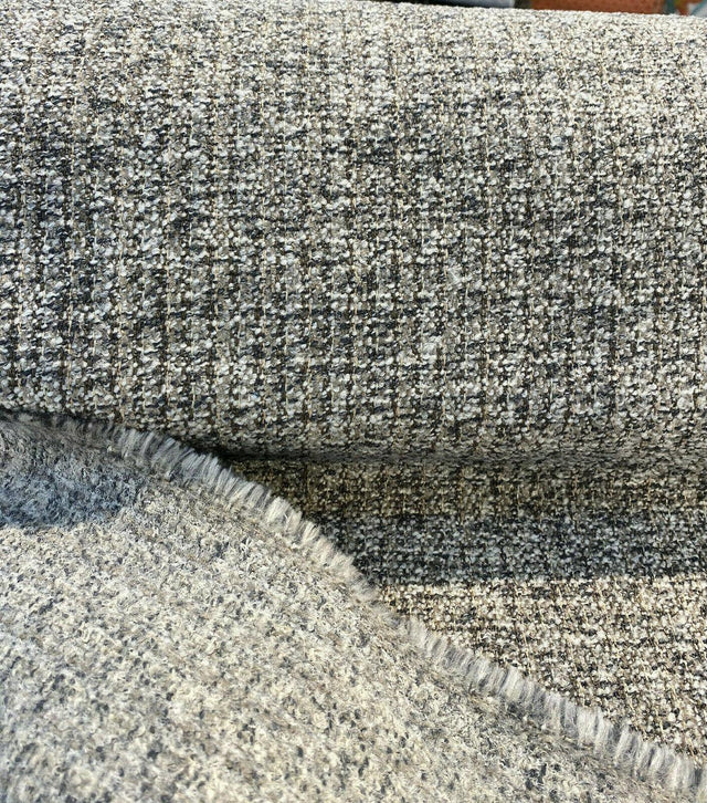 Splendor Pewter Tweed Chenille Upholstery Fabric - Pewter Tweed, 56" Width (1 Yard)