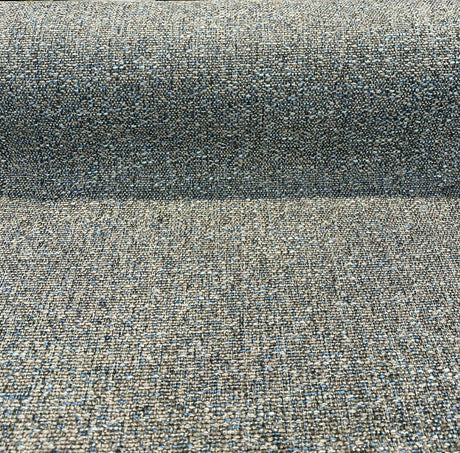 Riley Blue Pacific Chenille Upholstery Fabric - Dark Gray With Blue Hints, 56" Width (1 Yard)