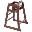 Winco Assembled Mahogany High Chair, Pack Of 3