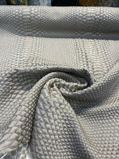 Cobra Phantom Jacquard Matelasse Fabric - Snake Skin Design, 56" Width (1 Yard)