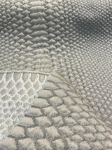Cobra Phantom Jacquard Matelasse Fabric - Snake Skin Design, 56" Width (1 Yard)