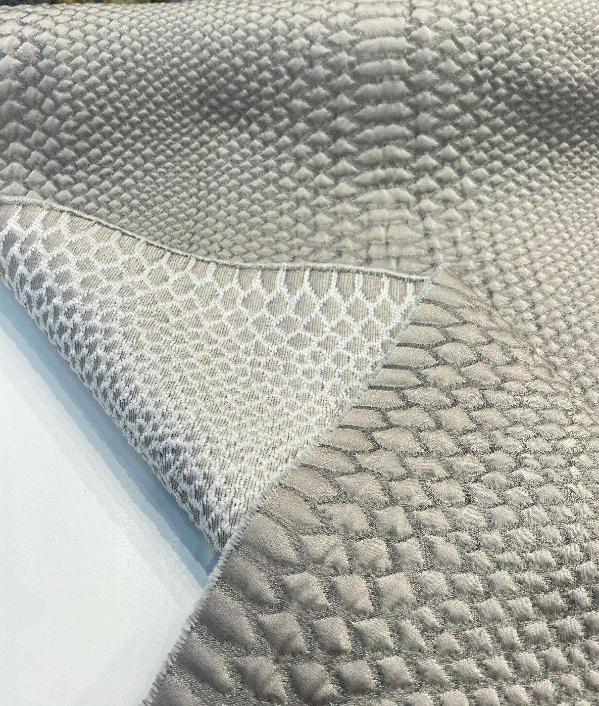Cobra Phantom Jacquard Matelasse Fabric - Snake Skin Design, 56" Width (1 Yard)