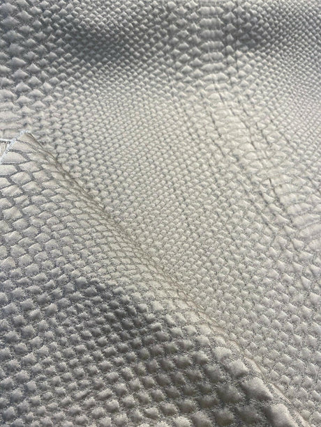 Cobra Phantom Jacquard Matelasse Fabric - Snake Skin Design, 56" Width (1 Yard)