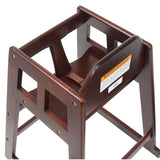 Winco Assembled Mahogany High Chair, Each
