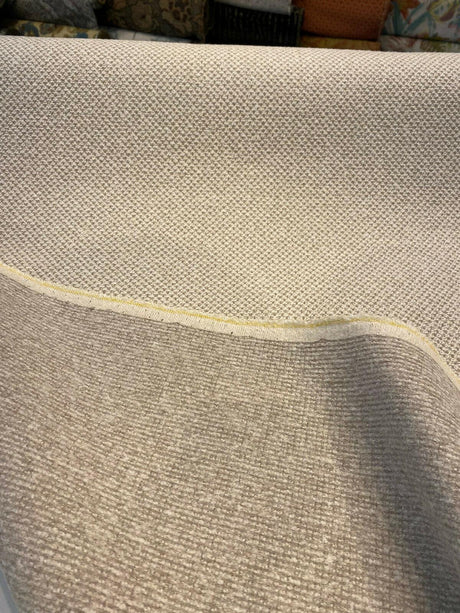 Mascot Bisque Cream Textured Chenille Upholstery Fabric - Bisque Cream Textured, 56" Width (1 Yard)