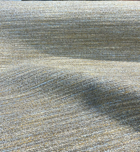Ritz Tranquil Chenille Upholstery Fabric - Beige Brown With Light Blue And Rustic Orange, 54" Width (1 Yard)