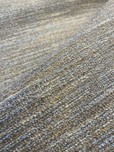 Ritz Tranquil Chenille Upholstery Fabric - Beige Brown With Light Blue And Rustic Orange, 54" Width (1 Yard)