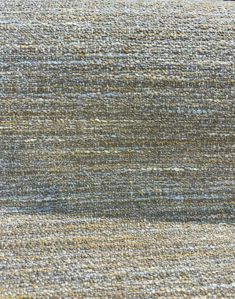 Ritz Tranquil Chenille Upholstery Fabric - Beige Brown With Light Blue And Rustic Orange, 54" Width (1 Yard)