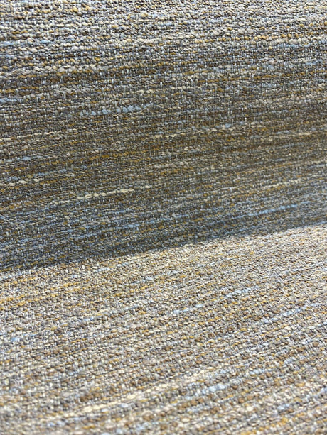 Ritz Tranquil Chenille Upholstery Fabric - Beige Brown With Light Blue And Rustic Orange, 54" Width (1 Yard)