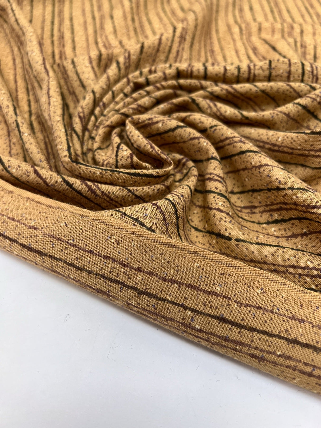 Acrylic Woven Stripe Print Beige
