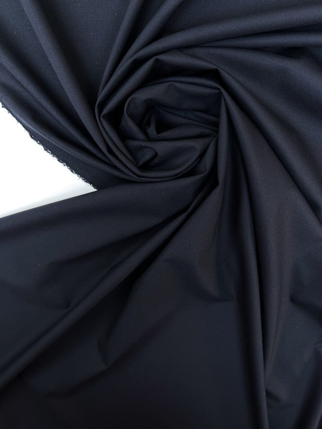 Blue Cotton Virgin Wool Elastane Suit