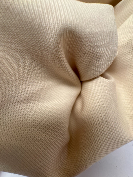 Cotton Polyamide Twill Beige Stretch