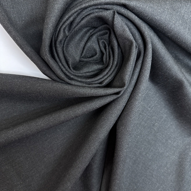 Wool Polyamide Suit Fabric Melange Gray