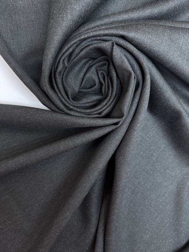 Wool Polyamide Suit Fabric Melange Gray
