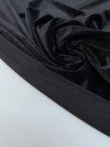 Black Velour Knitted Fabric