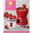 Wilton Mini Chocolate Fondue Set – Red with Tea Light Pot & Dipping Forks