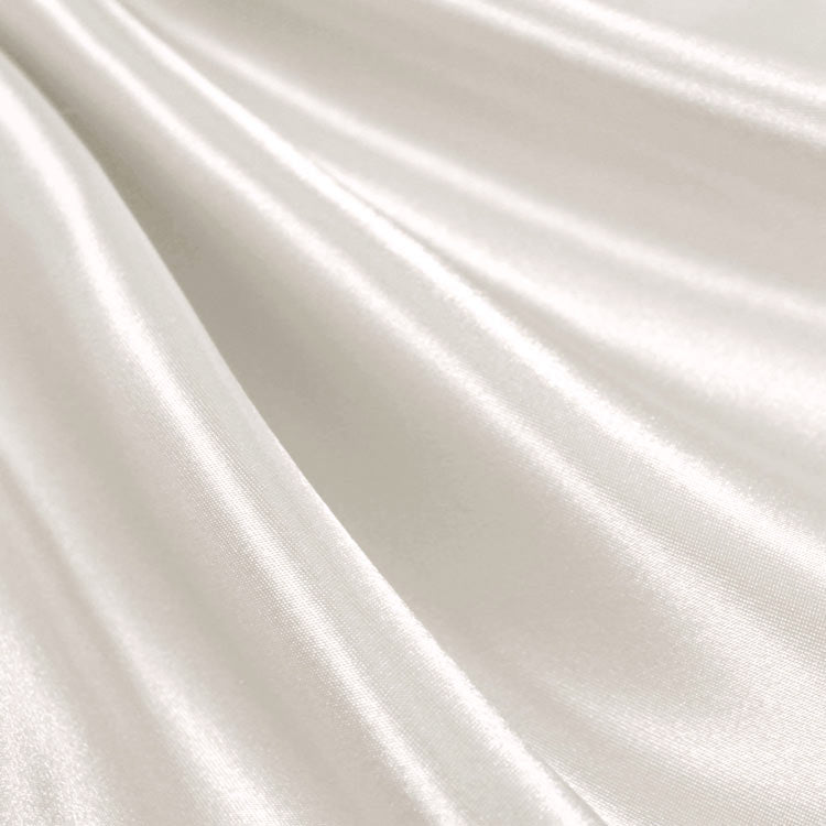 Off White Bridal Satin Fabric,