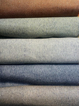Hampton Blue Coast Tweed Polyester Fabric - Navy Blue, Light Blue, Gray, Beige Tweed, 54" Width (1 Yard)