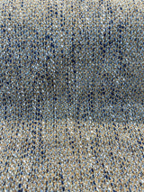 Hampton Blue Coast Tweed Polyester Fabric - Navy Blue, Light Blue, Gray, Beige Tweed, 54" Width (1 Yard)