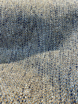 Hampton Blue Coast Tweed Polyester Fabric - Navy Blue, Light Blue, Gray, Beige Tweed, 54" Width (1 Yard)