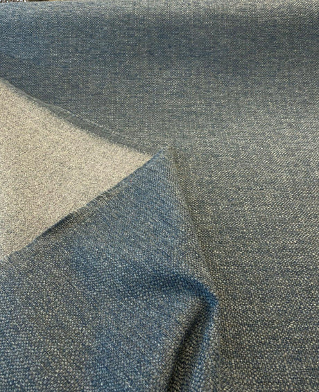 Sampson Chenille Performance Polypropylene Fabric - Denim Blue Blend, 58" Width (1 Yard)