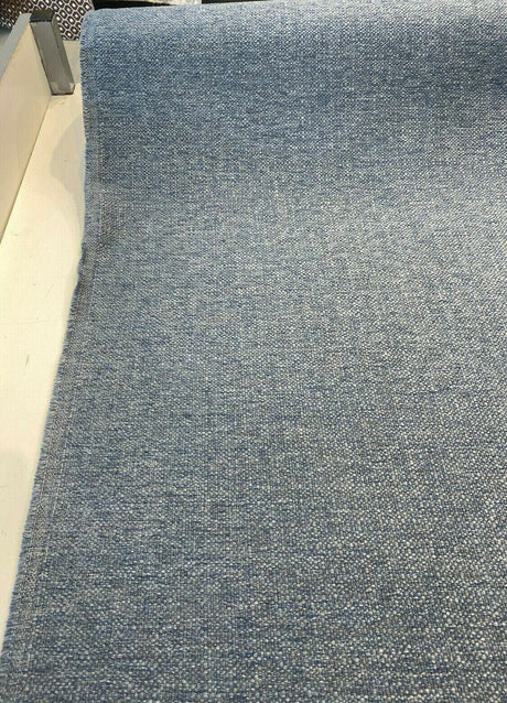 Sampson Chenille Performance Polypropylene Fabric - Denim Blue Blend, 58" Width (1 Yard)