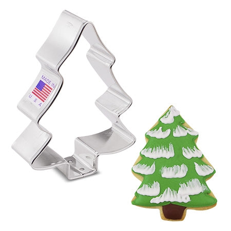 Cookie Cutter Snow Covered Christmas Tree 3-1/2" - 1152A