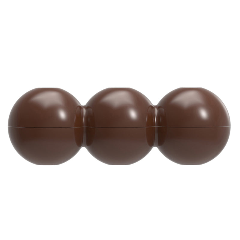 Chocolate World Polycarbonate 3 Balls Chocolate Bar Mold, 9 Cavities