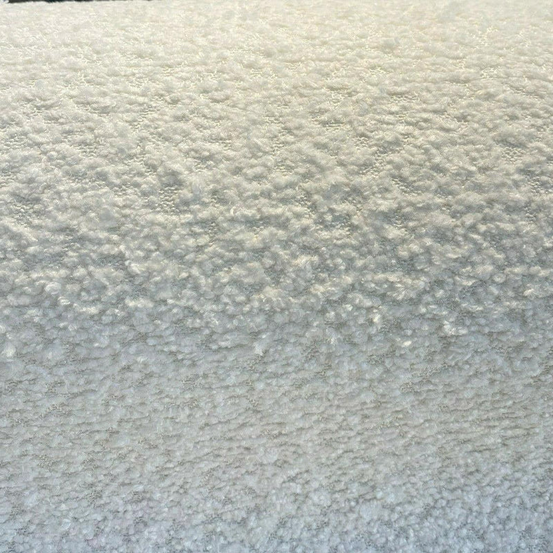 Robert Allen Boucle Polyester Fabric - White Boucle, 54"-56" Width (1 Yard)