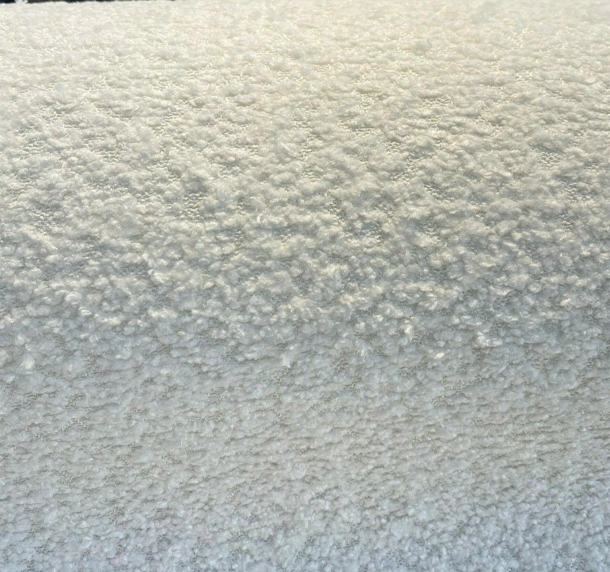 Robert Allen Boucle Polyester Fabric - White Boucle, 54"-56" Width (1 Yard)
