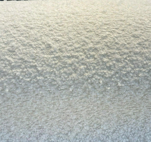 Robert Allen Boucle Polyester Fabric - White Boucle, 54"-56" Width (1 Yard)