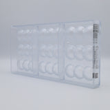 Chocolate World Polycarbonate 3 Balls Chocolate Bar Mold, 9 Cavities