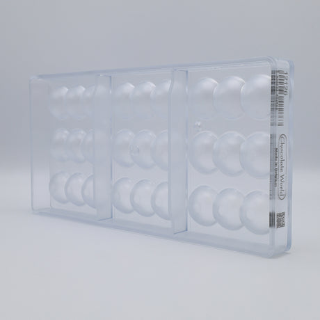 Chocolate World Polycarbonate 3 Balls Chocolate Bar Mold, 9 Cavities