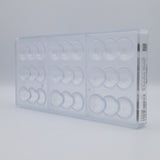 Chocolate World Polycarbonate 3 Balls Chocolate Bar Mold, 9 Cavities