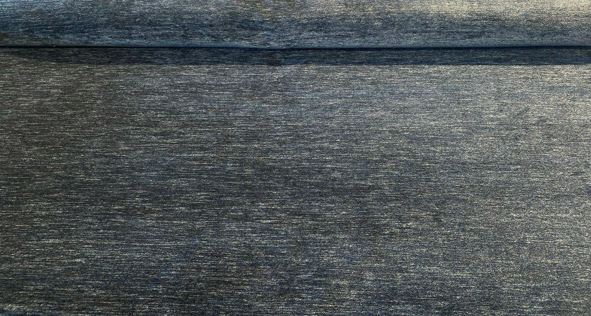 Lush Upholstery Soft Chenille Fabric - Blue Denim, 56" Width, Railroaded (1 Yard)