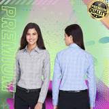 Devon & Jones® Women’s Glen Plaid Woven Dress Shirt Non-Iron Performance with Flattering Tailored Fit