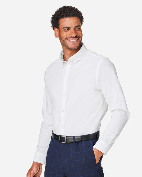 Devon & Jones® Men’s Stretch Poplin Dress Shirt Moisture-Wicking Wrinkle-Resistant Professional Wear