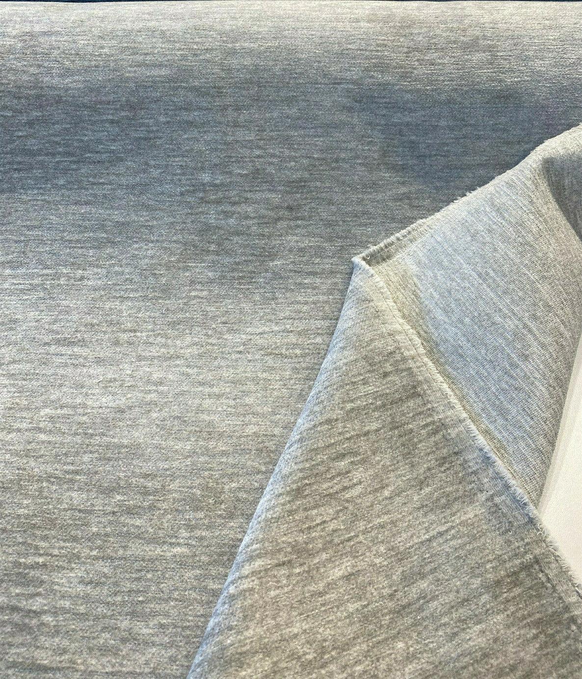 Lush Upholstery Soft Chenille Fabric - Gray Fog, 56" Width, Railroaded (1 Yard)