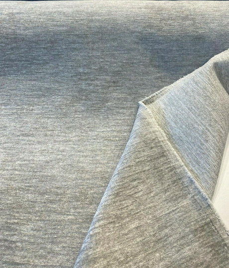 Lush Upholstery Soft Chenille Fabric - Gray Fog, 56" Width, Railroaded (1 Yard)