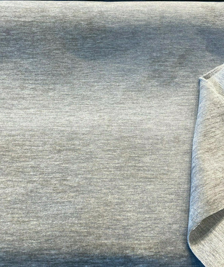 Lush Upholstery Soft Chenille Fabric - Gray Fog, 56" Width, Railroaded (1 Yard)