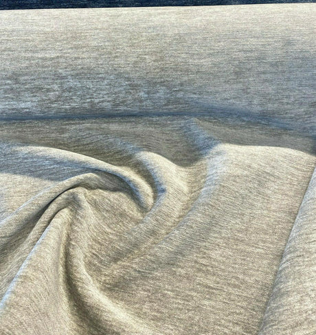 Lush Upholstery Soft Chenille Fabric - Gray Fog, 56" Width, Railroaded (1 Yard)