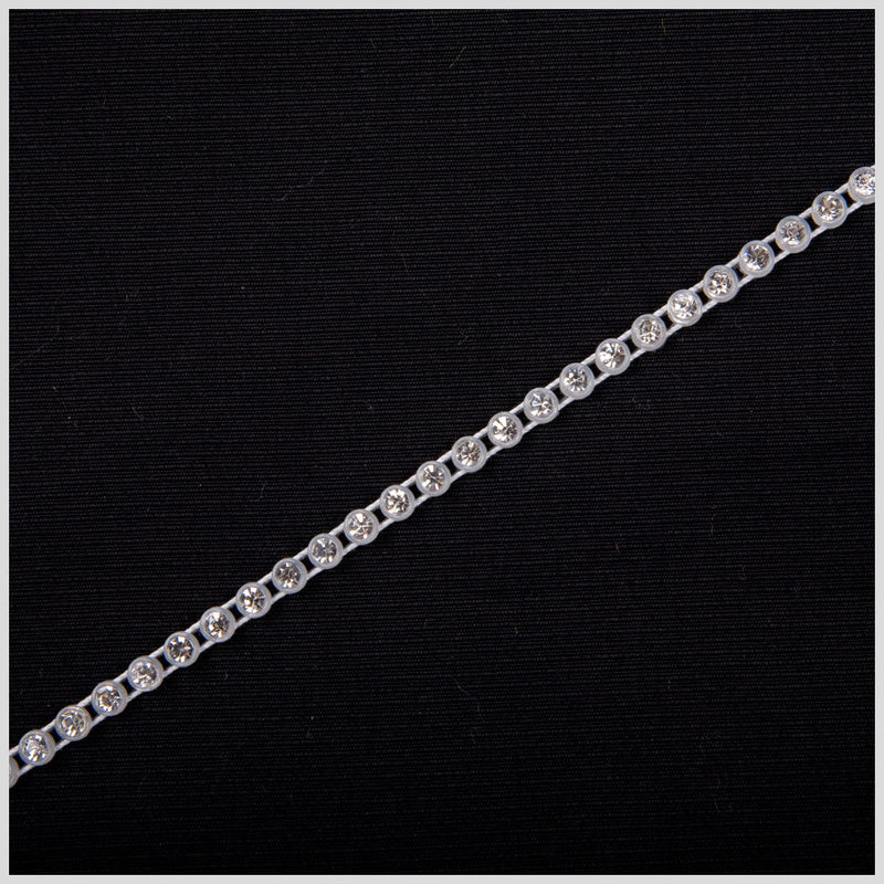 1 Row SS13 Crystal/Silver Metal & Czech Rhinestone