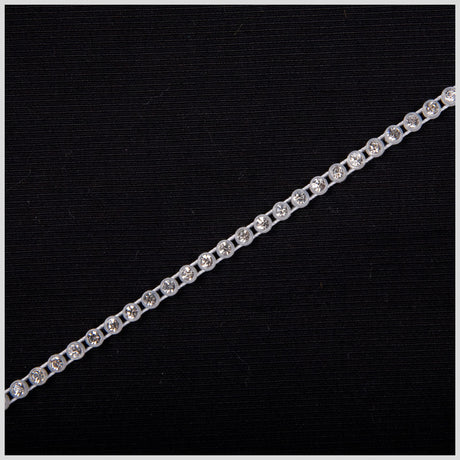 1 Row SS13 Crystal/Silver Metal & Czech Rhinestone