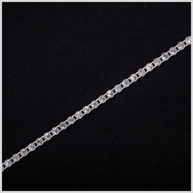 1 Row SS13 Crystal/Silver Metal & Czech Rhinestone