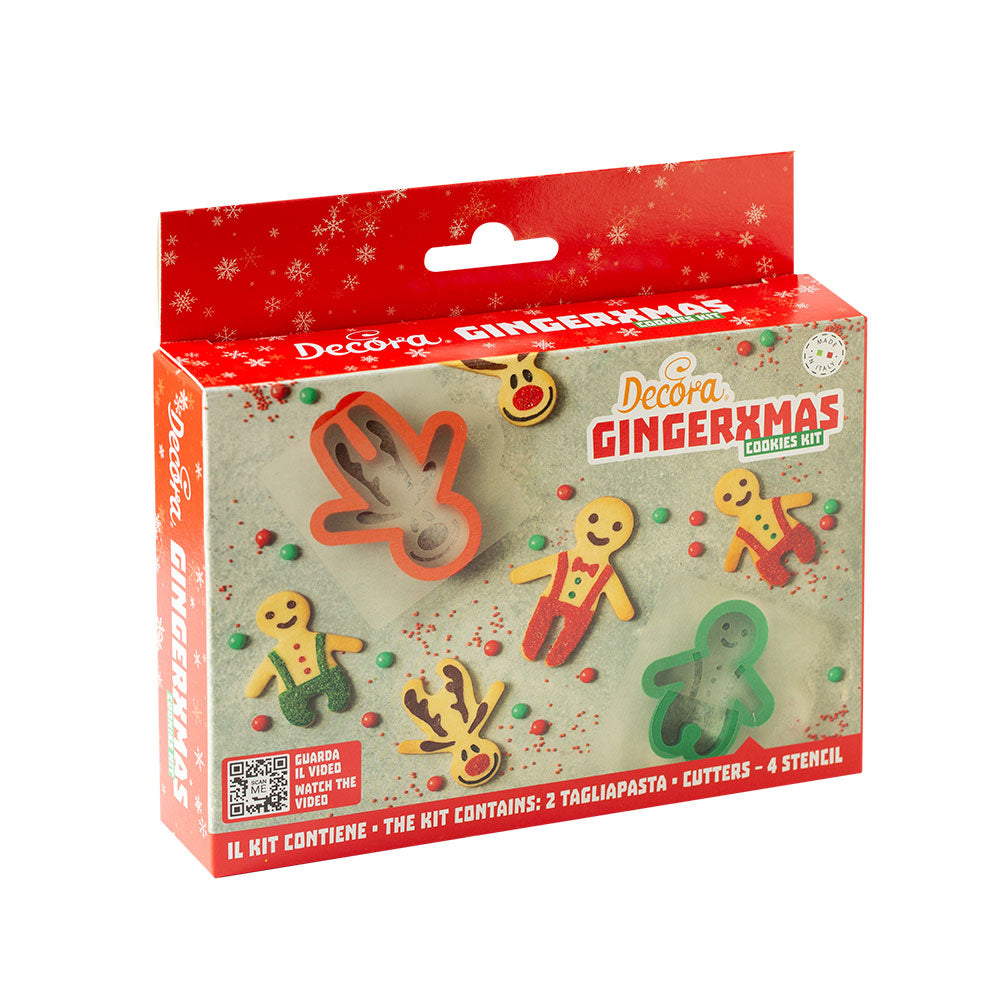 Decora Ginger Xmas Cookie Cutter and Stencil Set