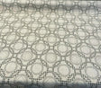 Check Around Graphite Linen Fabric - Graphite Check Pattern, 54" Width (1 Yard)