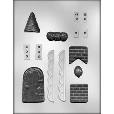 Gingerbread House Accessories Chocolate Mold