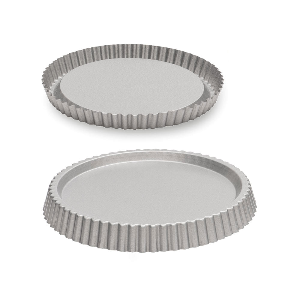 Decora Fluted Round Flan Tart Pan, 9.4" Dia. x 1.2"