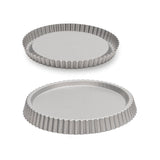 Decora Fluted Round Flan Tart Pan, 9.4" Dia. x 1.2"