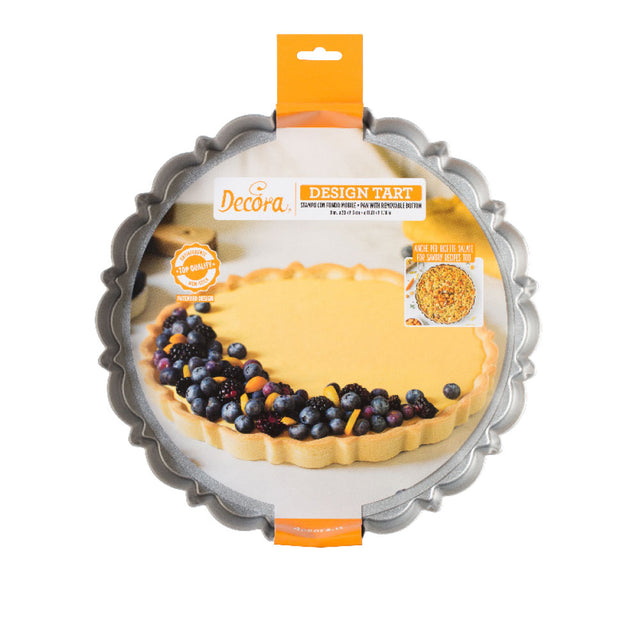 Decora Round Tart Mold with Removable Bottom, 11.8" x 1.2"